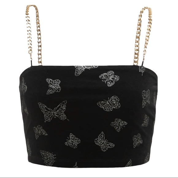 SHEIN Tops - Shein butterfly chain tube top